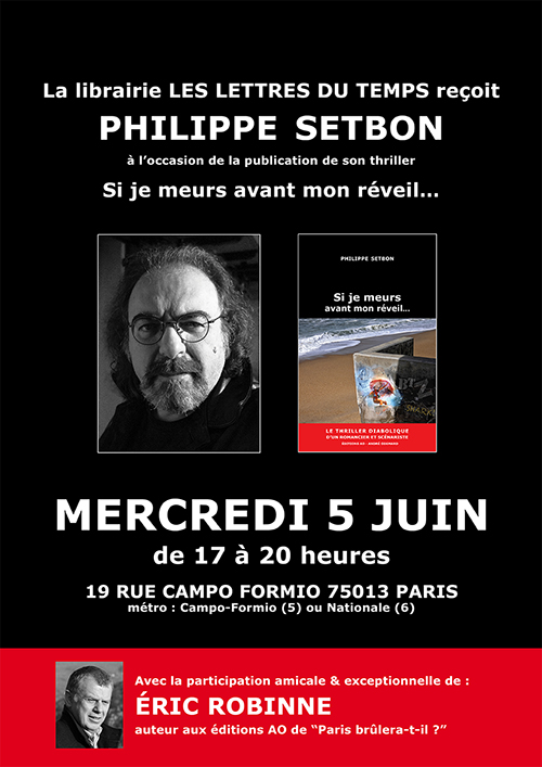 Philippe Setbon & Éric Robinne aux Lettres du Temps, Paris 13e