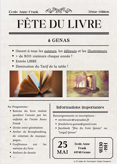 Fête du livre de Genas, avec Jacques Morize